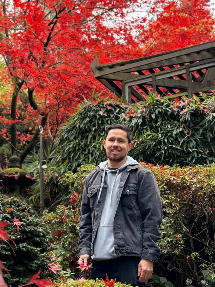 Andres in an autumn garden